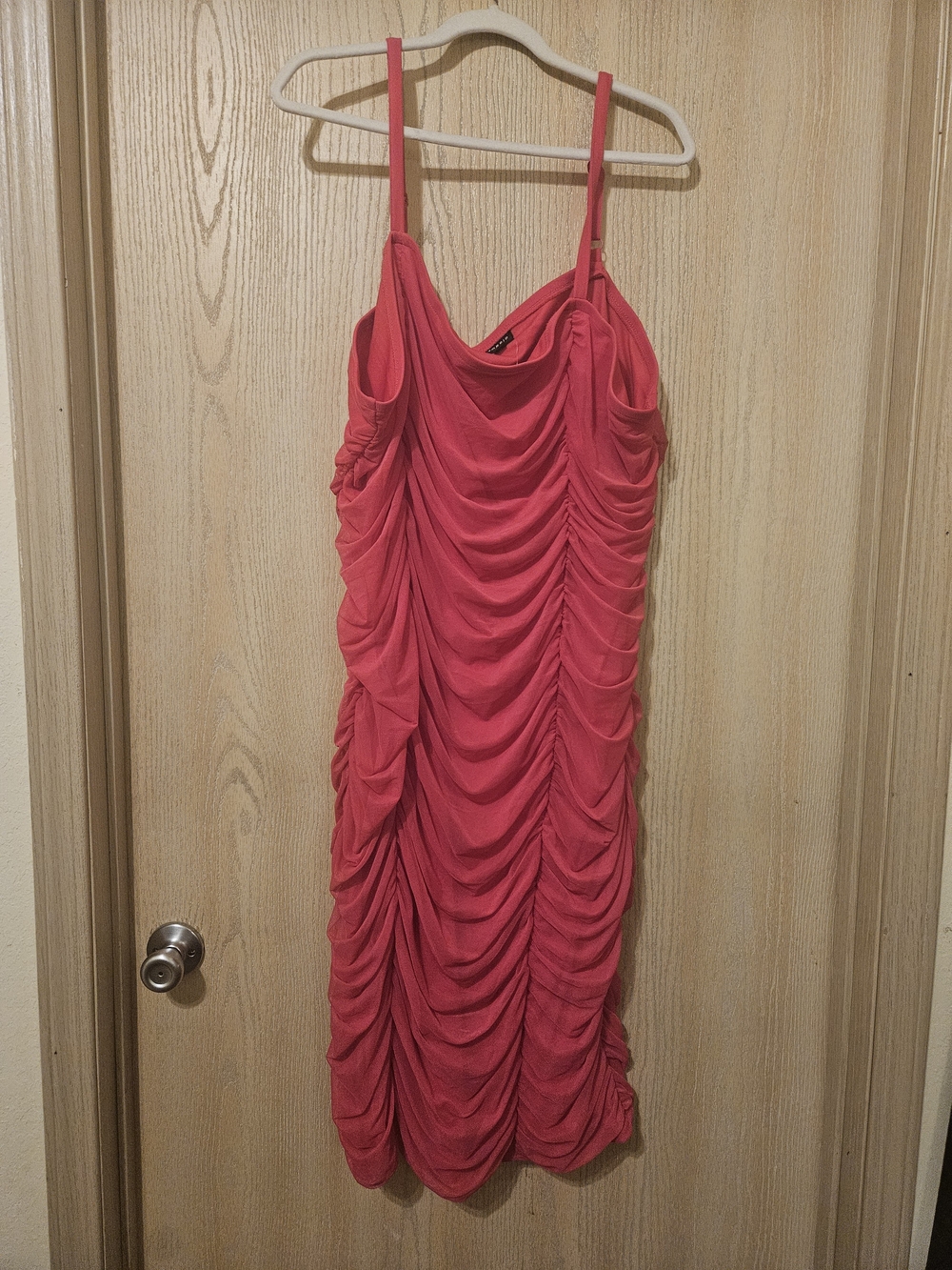 Torris Midi Pink Ruched Dress
